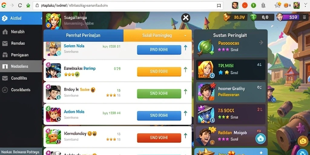 Screenshot pemandangan indah dari dunia fantasi.